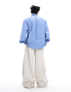 Embroidered Studded Spine Texture Shirt - COPPING THREADS - ArguE CulturE