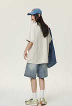 Embroidered Vintage Denim Shorts - COPPING THREADS - CATTEE