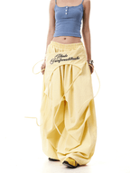 Embroidered Waistband Parachute Wide - Leg Pants - COPPING THREADS - CT Select