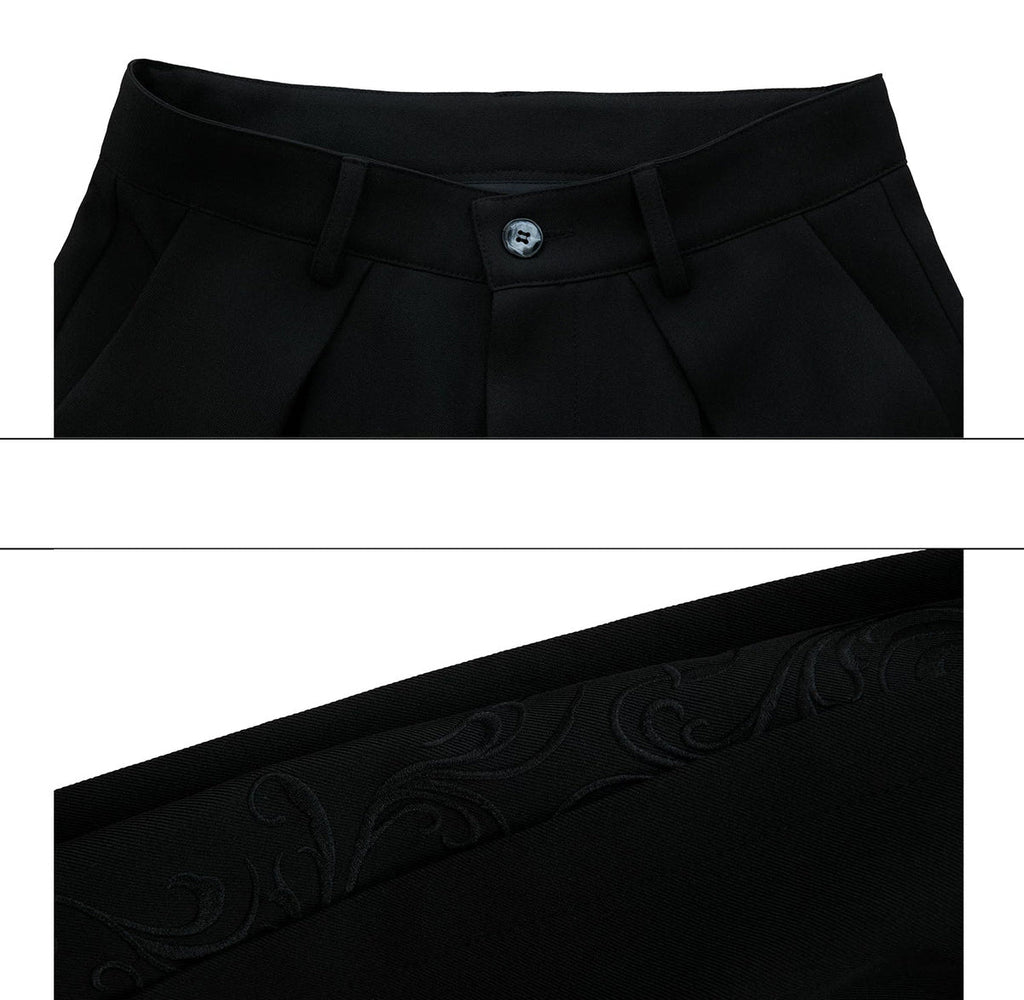 Embroidered Wide-Leg Tailored Pants - COPPING THREADS - Argue Culture