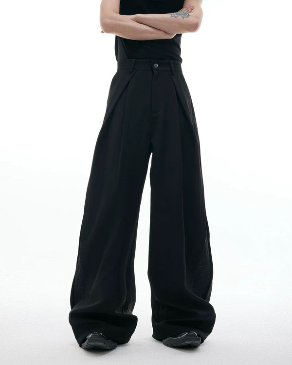 Embroidered Wide-Leg Tailored Pants - COPPING THREADS - Argue Culture