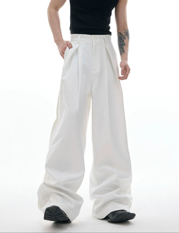 Embroidered Wide-Leg Tailored Pants - COPPING THREADS - Argue Culture