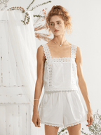 Eyelet Embroidered Cotton Sleepwear Set - COPPING THREADS - CT Dreamscape
