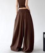 Soft Drape Linen-Blend Wide Leg Pants - CT6234