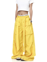 Detachable Belt Oversized Pocket Cargo Pants