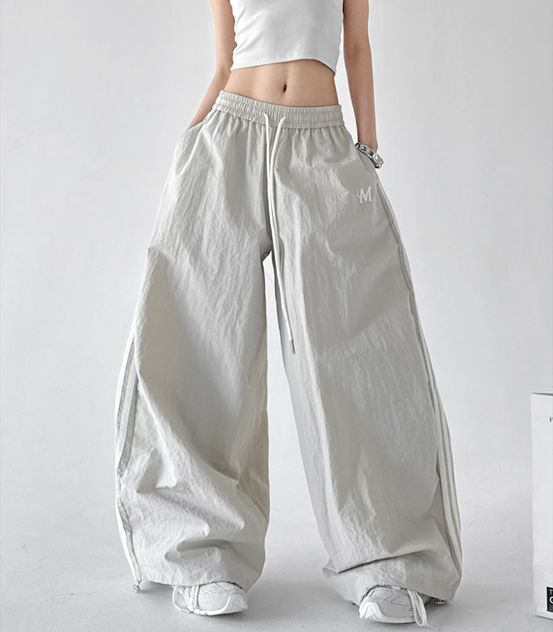 Side-Stripe Wide-Leg Parachute Pants – CT6617