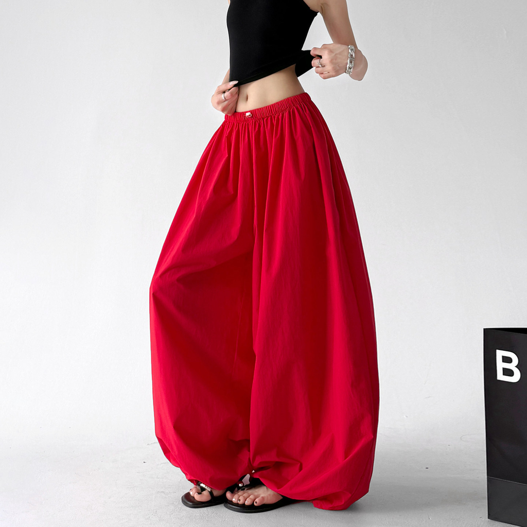 Flowy Balloon Wide Leg Pants - CT66174