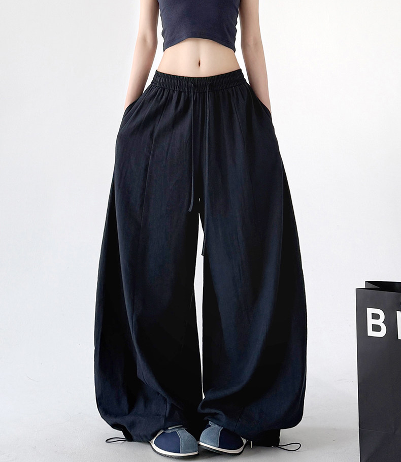 Linen Blend Extra Wide Leg Pants - CT66120