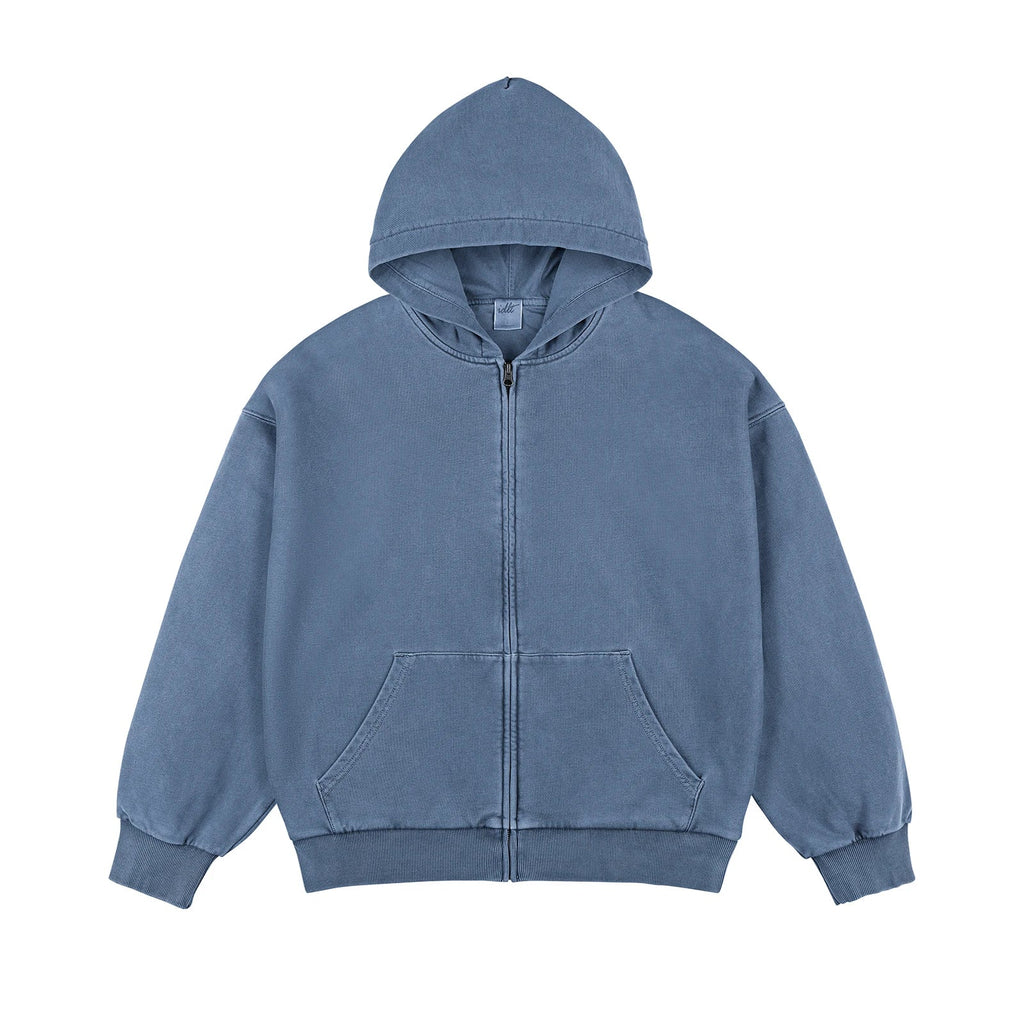 Faded Double-Layer Zip Hoodie - COPPING THREADS - IDLT