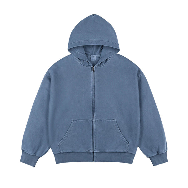 Faded Double-Layer Zip Hoodie - COPPING THREADS - IDLT