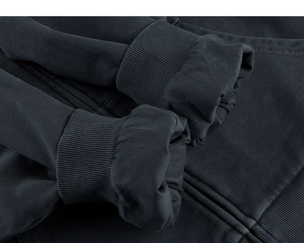 Faded Double-Layer Zip Hoodie - COPPING THREADS - IDLT