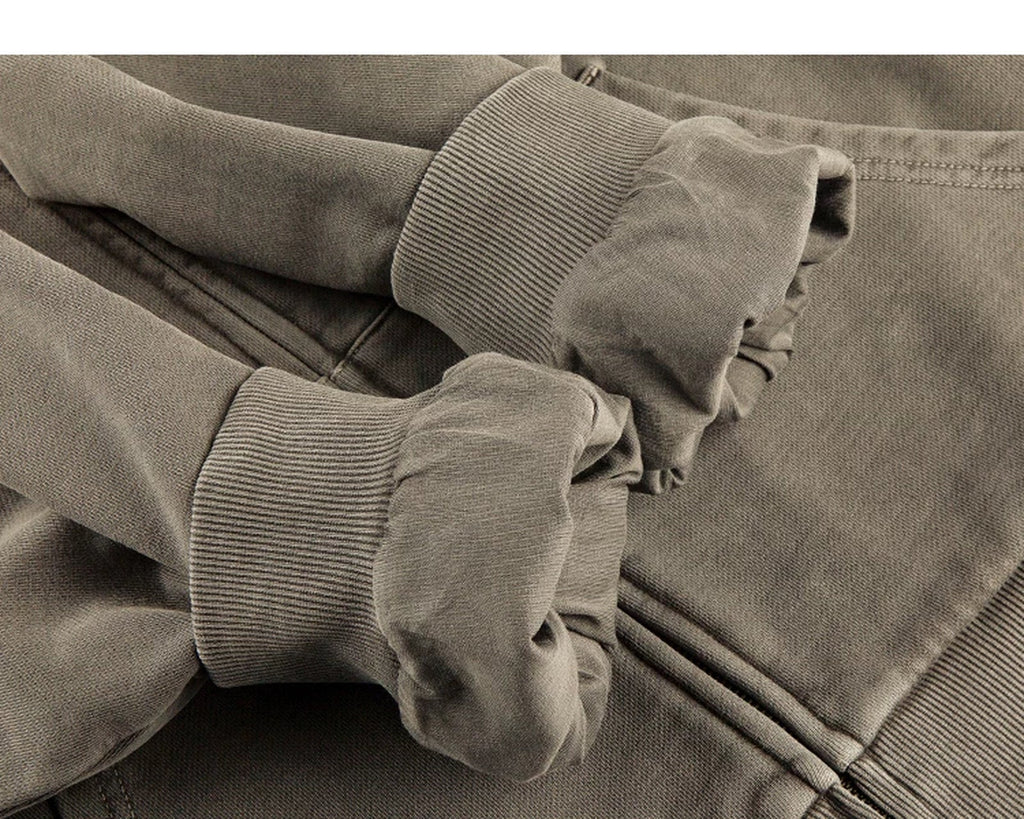Faded Double-Layer Zip Hoodie - COPPING THREADS - IDLT