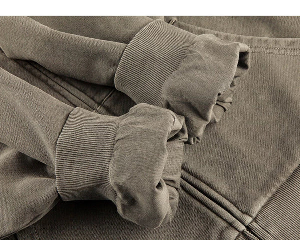 Faded Double-Layer Zip Hoodie - COPPING THREADS - IDLT