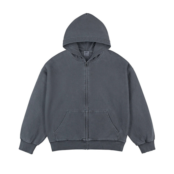 Faded Double-Layer Zip Hoodie - COPPING THREADS - IDLT
