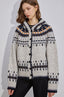 Fair Isle Button - Up Hooded Knit Cardigan Sweater - COPPING THREADS - CHICISLAND