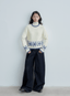 Fair Isle Deer Knit Cape Sweater & Quilted Midi Skirt Set - COPPING THREADS - CHICISLAND