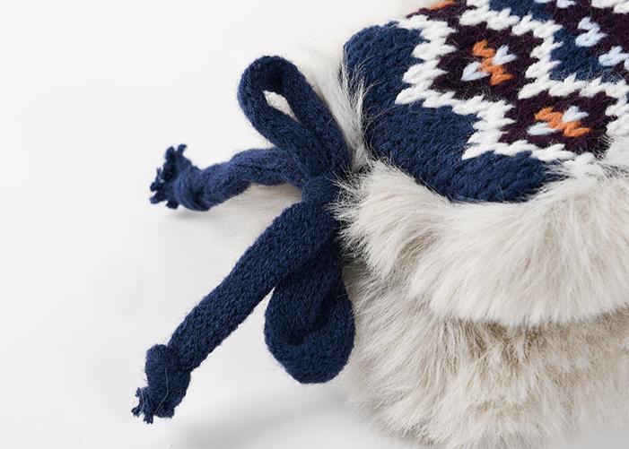 Fair Isle Fuzzy Earflaps Knit Beanie - COPPING THREADS - COPPING THREADS