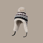 Fair Isle Fuzzy Earflaps Knit Beanie - COPPING THREADS - COPPING THREADS