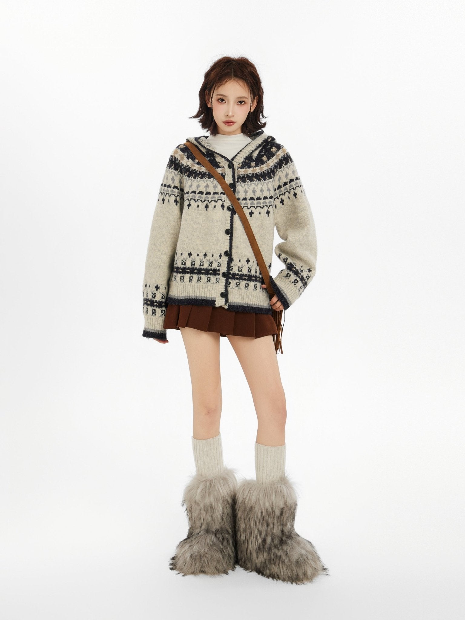 Fair Isle Jacquard Button - Up Cardigan Sweater - COPPING THREADS - CT Select