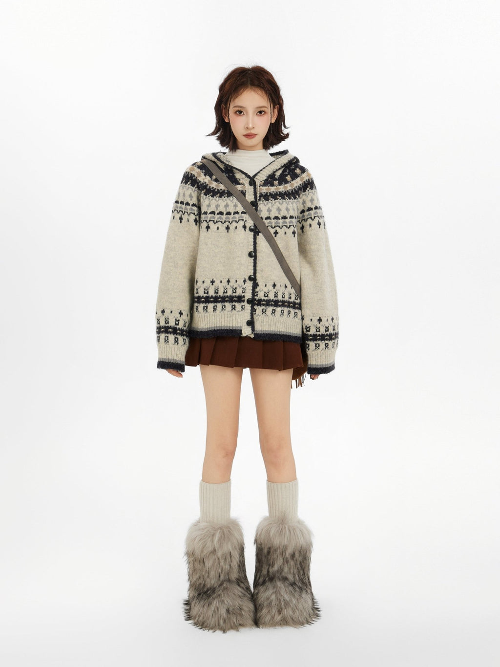 Fair Isle Jacquard Button - Up Cardigan Sweater - COPPING THREADS - CT Select