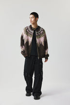 Fair Isle Pattern Wool Blend Cardigan - COPPING THREADS - CHICISLAND