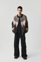 Fair Isle Pattern Wool Blend Cardigan - COPPING THREADS - CHICISLAND