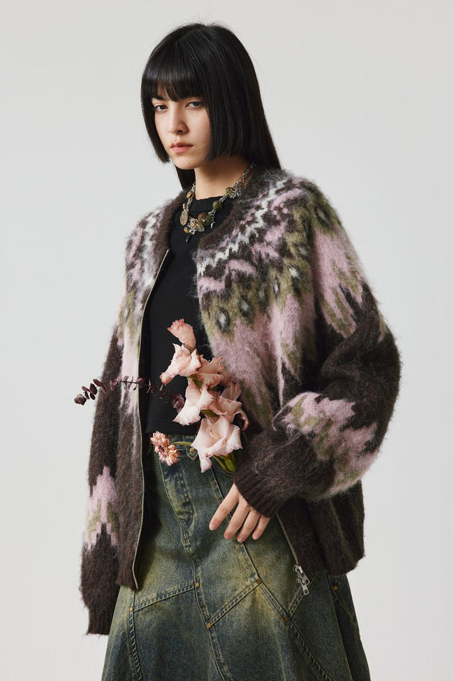 Strickjacke aus Wollmischung mit Fair-Isle-Muster Main Image