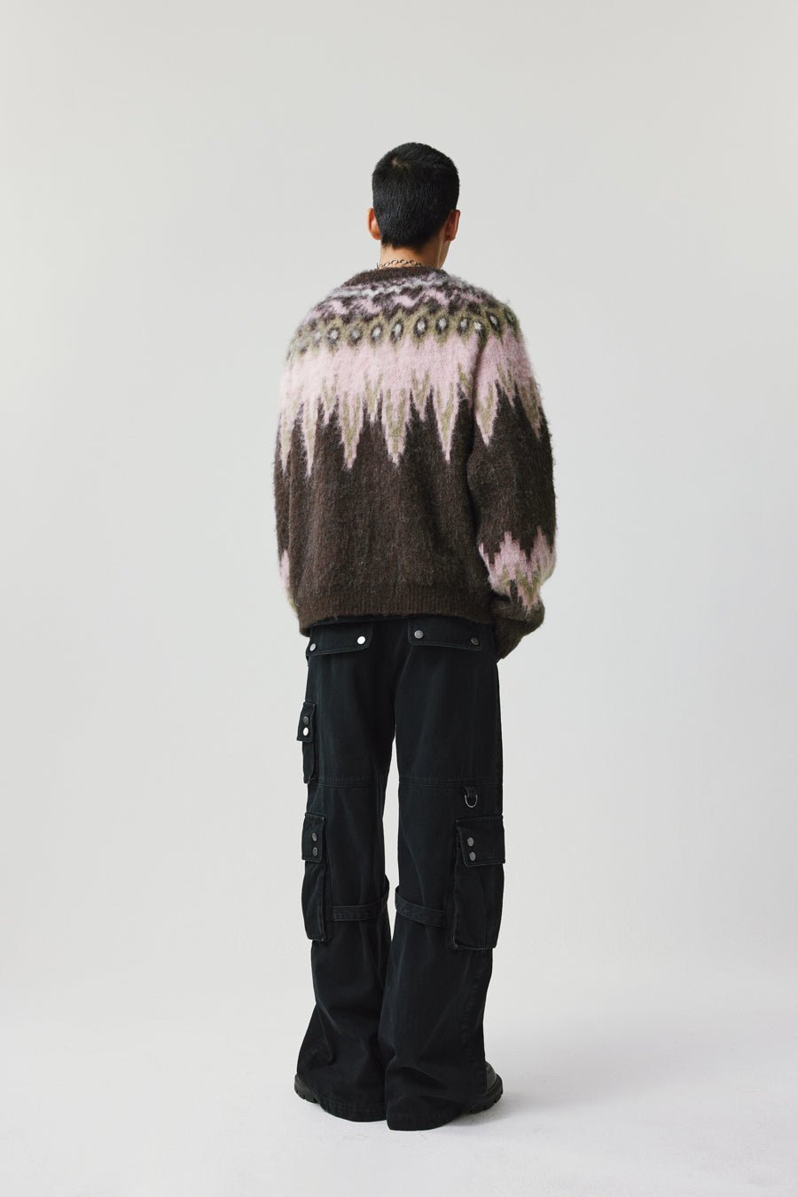 Fair Isle Pattern Wool Blend Cardigan - COPPING THREADS - CHICISLAND