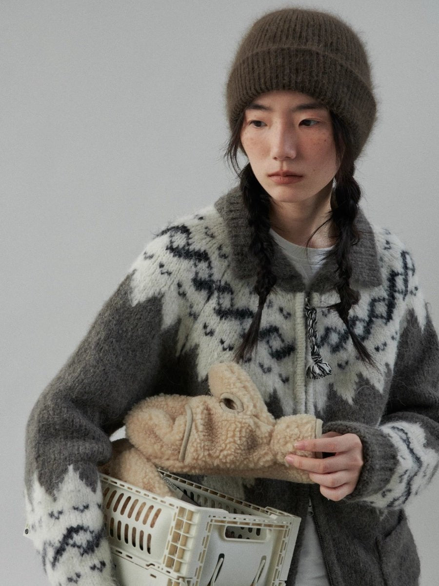 Black Friday Drop: Fair Isle Rabbit Jacquard Cardigan – Begrenzter Vorrat Zweitbild