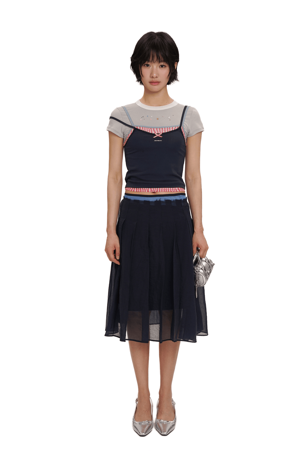 Faux 3 - Piece Layered Look Lace Trim Tee - COPPING THREADS - MOROMORO