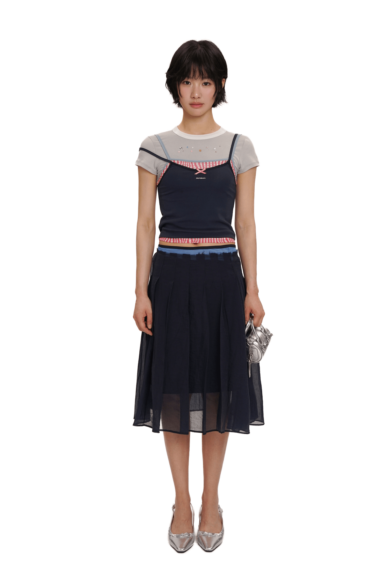 Faux 3 - Piece Layered Look Lace Trim Tee - COPPING THREADS - MOROMORO