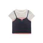 Faux 3 - Piece Layered Look Lace Trim Tee - COPPING THREADS - MOROMORO