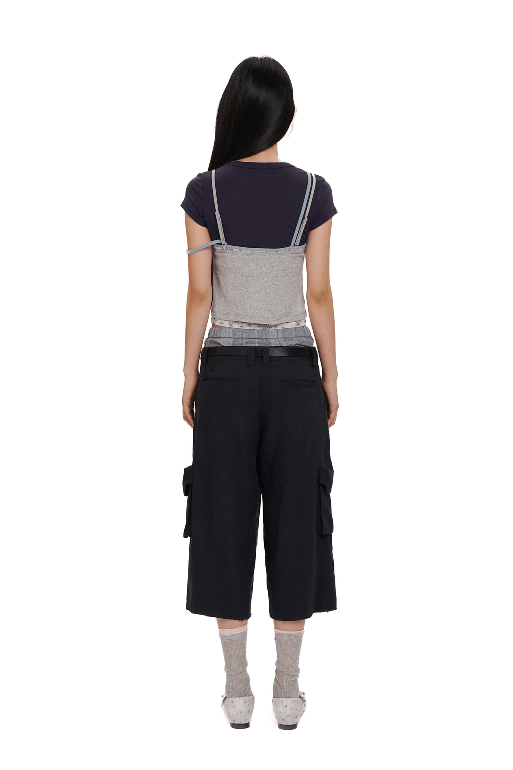 Faux 3 - Piece Layered Look Lace Trim Tee - COPPING THREADS - MOROMORO