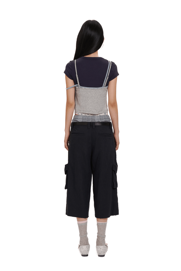 Faux 3 - Piece Layered Look Lace Trim Tee - COPPING THREADS - MOROMORO