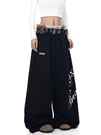 Faux Fur Belt Wide - Leg Sweatpants - COPPING THREADS - CT Select