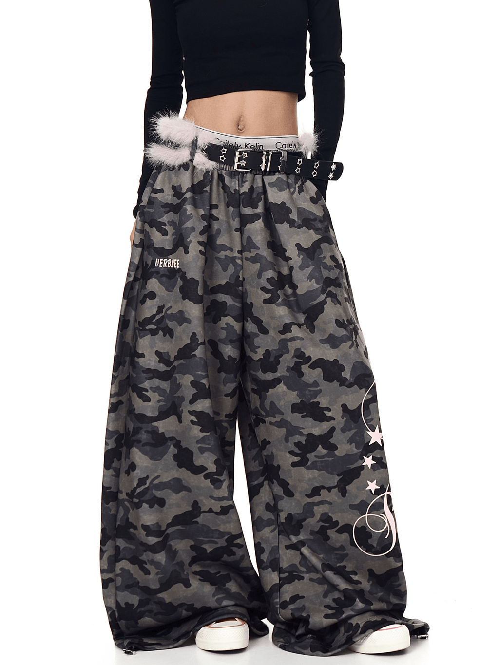 Faux Fur Belt Wide - Leg Sweatpants - COPPING THREADS - CT Select