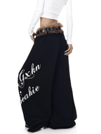 Faux Fur Belt Wide - Leg Sweatpants - COPPING THREADS - CT Select