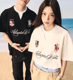 Faux Layered Jersey - Inspired Embroidered V - Neck Tee - COPPING THREADS - Harsh and Cruel