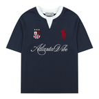 Faux Layered Jersey - Inspired Embroidered V - Neck Tee - COPPING THREADS - Harsh and Cruel