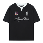 Faux Layered Jersey - Inspired Embroidered V - Neck Tee - COPPING THREADS - Harsh and Cruel