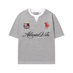 Faux Layered Jersey - Inspired Embroidered V - Neck Tee - COPPING THREADS - Harsh and Cruel