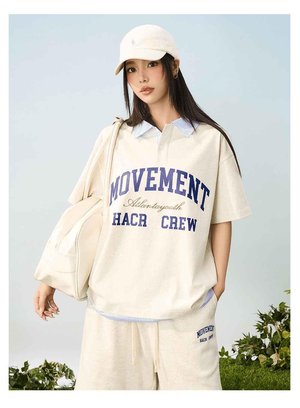 Faux Layered Striped Collar Polo Tee - COPPING THREADS - Harsh and Cruel