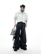 Faux Layered Striped Contrast Panel Shirt - COPPING THREADS - ArguE CulturE