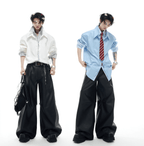 Faux Layered Striped Contrast Panel Shirt - COPPING THREADS - ArguE CulturE