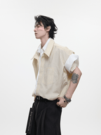 Faux - Layered Striped Oversized Shirt - COPPING THREADS - ArguE CulturE