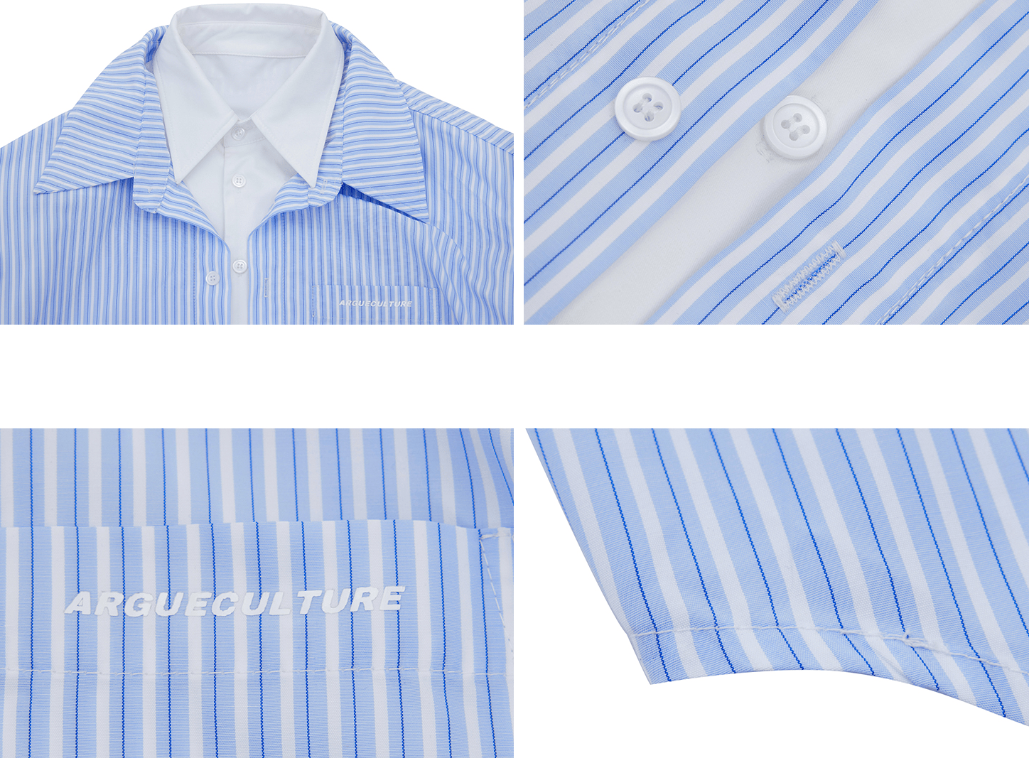 Faux - Layered Striped Oversized Shirt - COPPING THREADS - ArguE CulturE