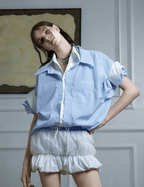 Faux - Layered Striped Oversized Shirt - COPPING THREADS - ArguE CulturE