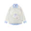 Faux Layered Teddy Patchwork Polo Sweatshirt - COPPING THREADS - CT Select