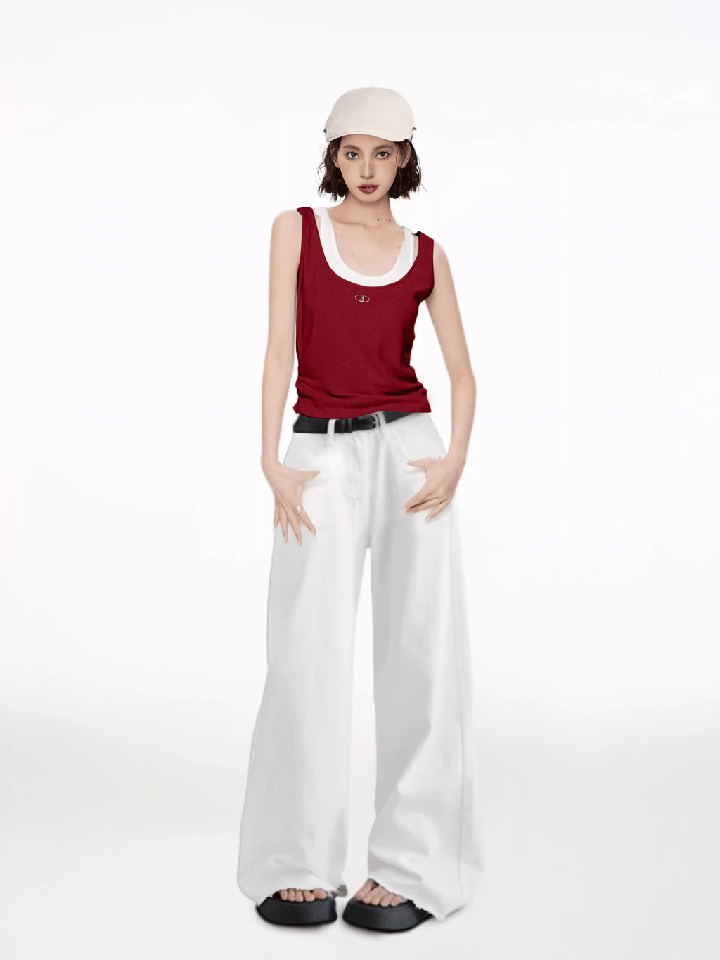 Faux Layered Wide Strap Tank Top - COPPING THREADS - CT Select