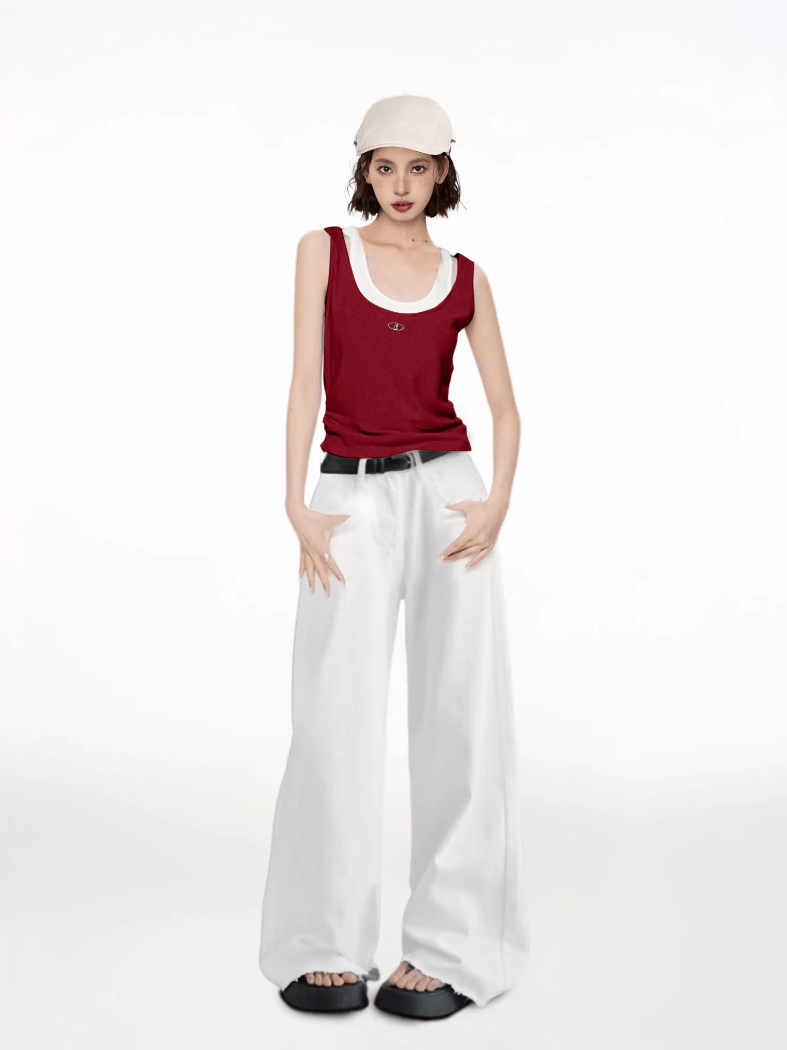 Faux Layered Wide Strap Tank Top - COPPING THREADS - CT Select